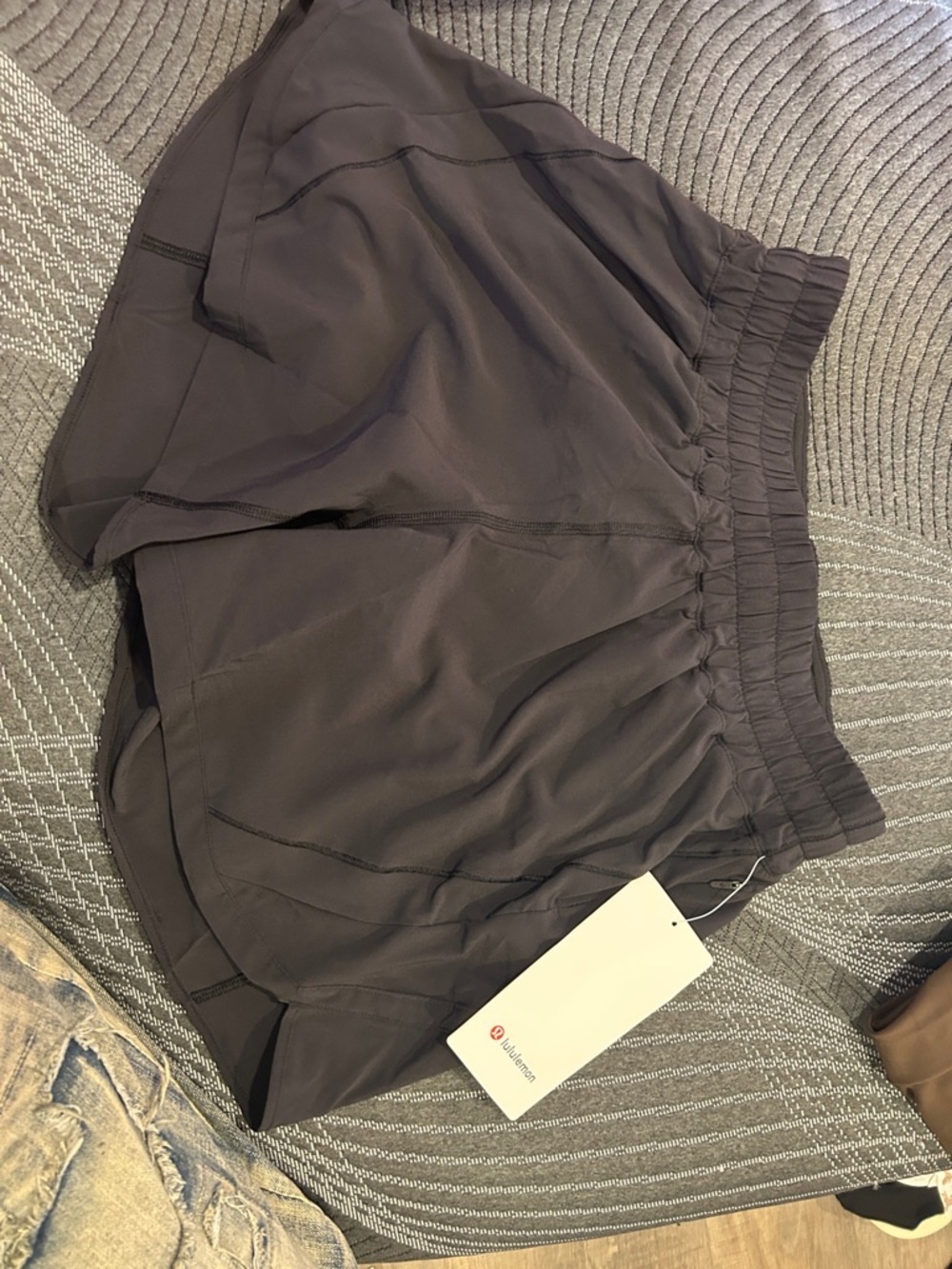 lululemon athletica charcoal athletic shorts. 5 “